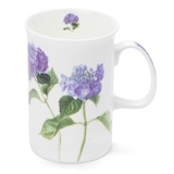 Mug Porcelana Fina al Hueso - Hortensia